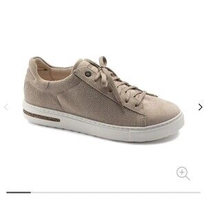 Birkenstock BEND LOW Sandcastle‎ Beige Suede Canvas Sneakers 41 /US 10 NARROW